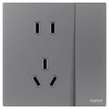 羅格朗開關插座 維翼 煙云玉 帶開關連體二三插座 五孔帶開