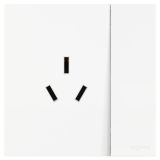 羅格朗開關插座 維翼 陶瓷白 帶開關三扁插座 三孔帶開 16A