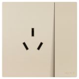 羅格朗開關插座 維翼 粉鉑金 帶開關三扁插座 三孔帶開 16A