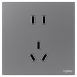 羅格朗開關插座 維翼 煙云玉 連體二三插座 五孔插座 10A