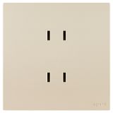 羅格朗開關插座 維翼 粉鉑金 雙聯二扁插座 四孔插座 10A