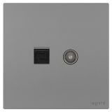 羅格朗開關插座 維翼 深砂銀 電腦（六類）電視插