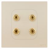 羅格朗開關插座 維翼 粉鉑金 二位音箱插