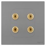 羅格朗開關插座 維翼 深砂銀 二位音箱插