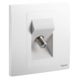 羅格朗開關插座 未萊 陶瓷白 一位寬頻F接頭電視插座