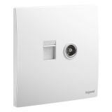 羅格朗開關插座 未萊 陶瓷白 電腦電視插（超五類）