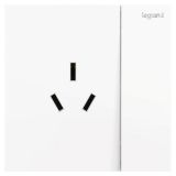 羅格朗開關(guān)插座 博軾 陶瓷白 帶開關(guān)三扁插座 三孔帶開 16A