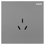 羅格朗開關(guān)插座 博軾 深砂銀 三扁插座 三孔插座 10A