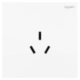 羅格朗開關(guān)插座 博軾 陶瓷白 三扁插座 三孔插座 16A