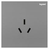 羅格朗開關(guān)插座 博軾 深砂銀 三扁插座 三孔插座 16A