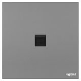 羅格朗開關(guān)插座 淺央 深砂銀 一位電腦插