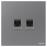 羅格朗開關(guān)插座 淺央 煙云玉 二位電腦插（六類）