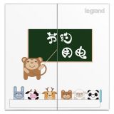 羅格朗開關插座 仕典 個性噴繪 節約用電 二位雙控 二開雙控帶熒光開關 16AX