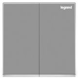 羅格朗開關插座 逸景 深砂銀印銀條 二位中途掣開關 二開 10AX