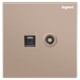 羅格朗開關插座 逸景零售 玫瑰金 電腦(六類)電視插