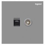 羅格朗開關插座 逸景零售 深砂銀 電腦(六類)電視插