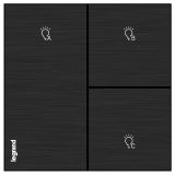 羅格朗酒店客控 逸遠 拉絲黑 三位開關(guān) 三開 RS485