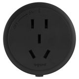 羅格朗軌道插座 LT2系列 電源軌道插座（圓形五孔適配器 黑色）