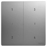 羅格朗智能家居 未萊IOT 深砂銀 四位場(chǎng)景開關(guān)