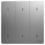 羅格朗智能家居 未萊IOT 深砂銀 六位場(chǎng)景開關(guān)